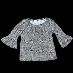 Michael Kors Cheetah Leopard Print Bell sleeve Blouse Size S